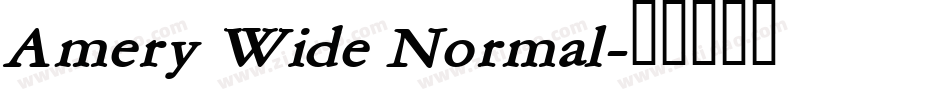 Amery Wide Normal字体转换